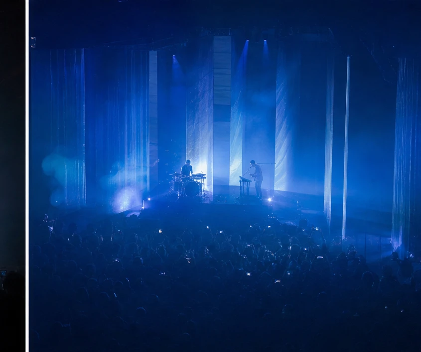 Deep blue scene from the house
